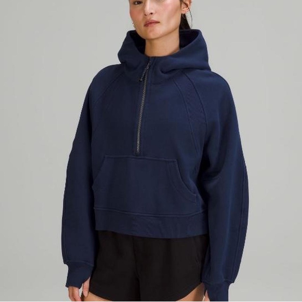 Scuba oversized half zip hoodie